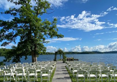 Comfortable Seating Lakeside wedding Venue